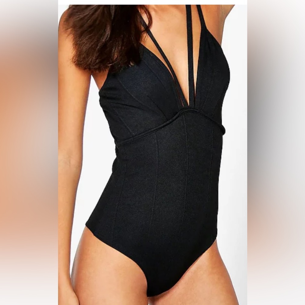 Boohoo Tall Melisa Bandage Strappy Bodysuit